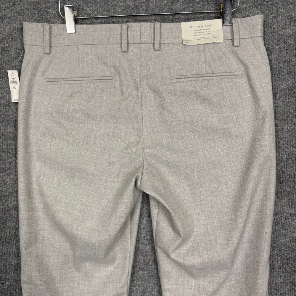 Gap Pants Womens 12 Grey Modern Boot Light Heather Career High Rise Stretch NWT - Picture 4 of 16